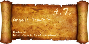 Angeli Timót névjegykártya